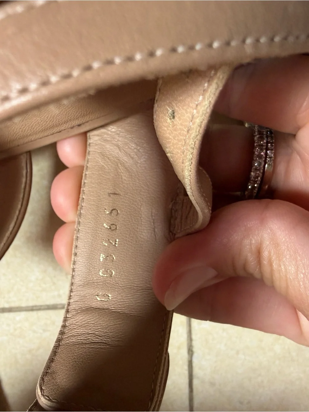 CHANEL Tan Triple-Strap Slingback Sandals with Gold CC Hardware
